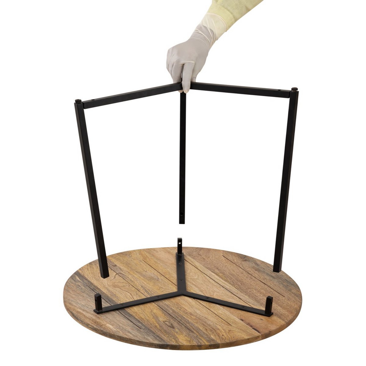 Artisan Curated Luxury Round Side Table in Solid Wood Design