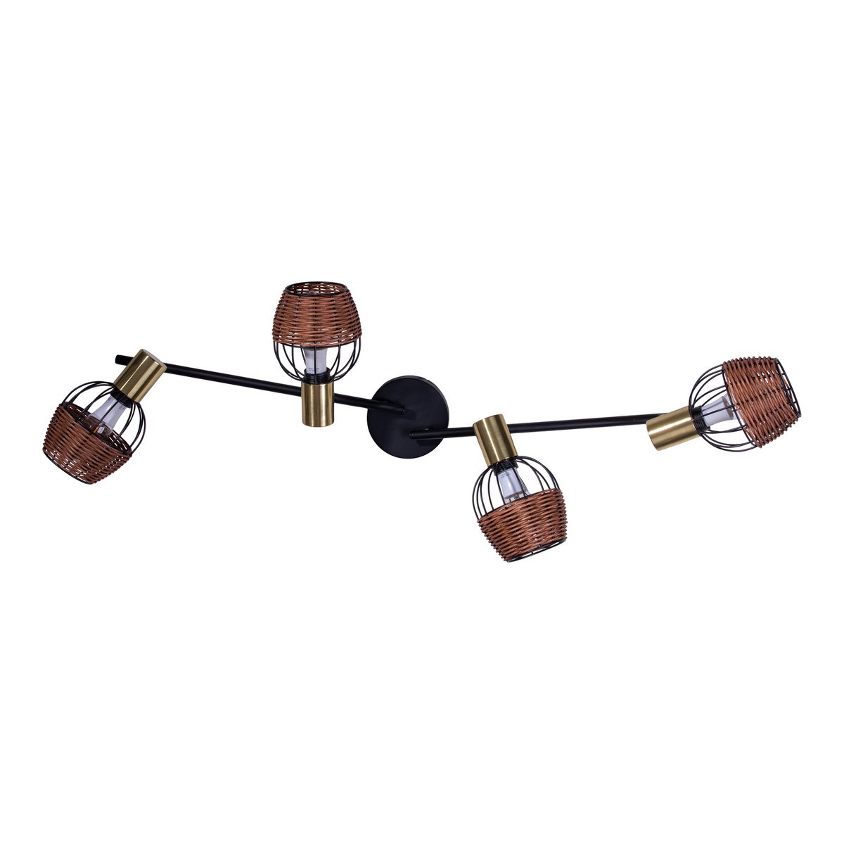 Handcrafted Luxury Corbis Ceiling Lamp in Black and Gold