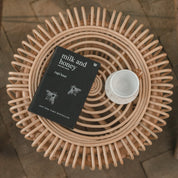 Timeless Handmade Rattan Side Table - Artisan Crafted Luxury