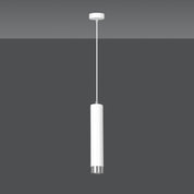 LYONN 1 White Chrome Pendant Lamp