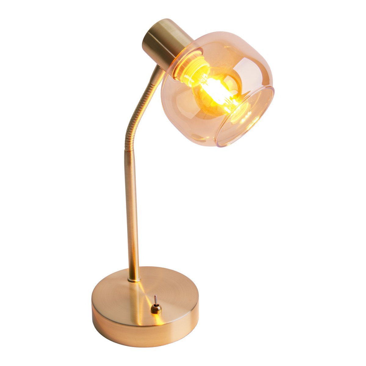 Timeless Artisan Crafted Luxury Table Lamp in Amber Glass