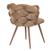 Hand-Finished Caramel Rock Chairs - Elegant Minimalist Design