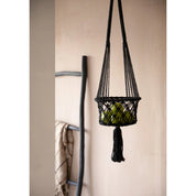 Timeless Luxury Handmade Macrame Plant Holder in Black