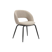 Elegant Beige Rainbow Chairs Set - Artisanal Minimalist Design