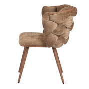 Hand-Finished Caramel Rock Chairs - Elegant Minimalist Design