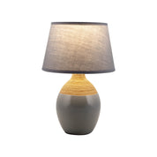 Timeless Handmade Ceramic Table Lamp in Gray, Artisan Crafted