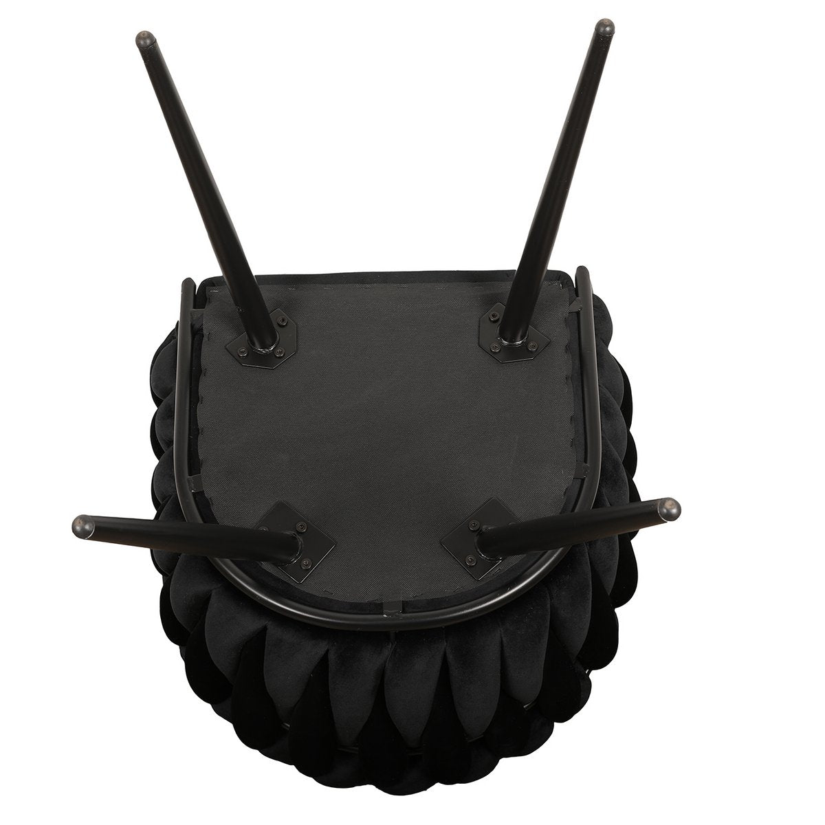 Elegant Black Wave Chairs - Hand-Finished, Artisanal Craftsmanship