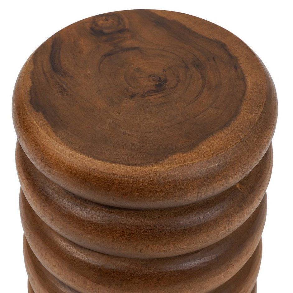 Umiko spiral teak stool