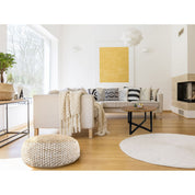 Handcrafted Luxury Round Coffee Table with Artisan Metal Frame