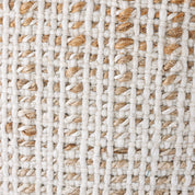 Jute & wool cube pouf