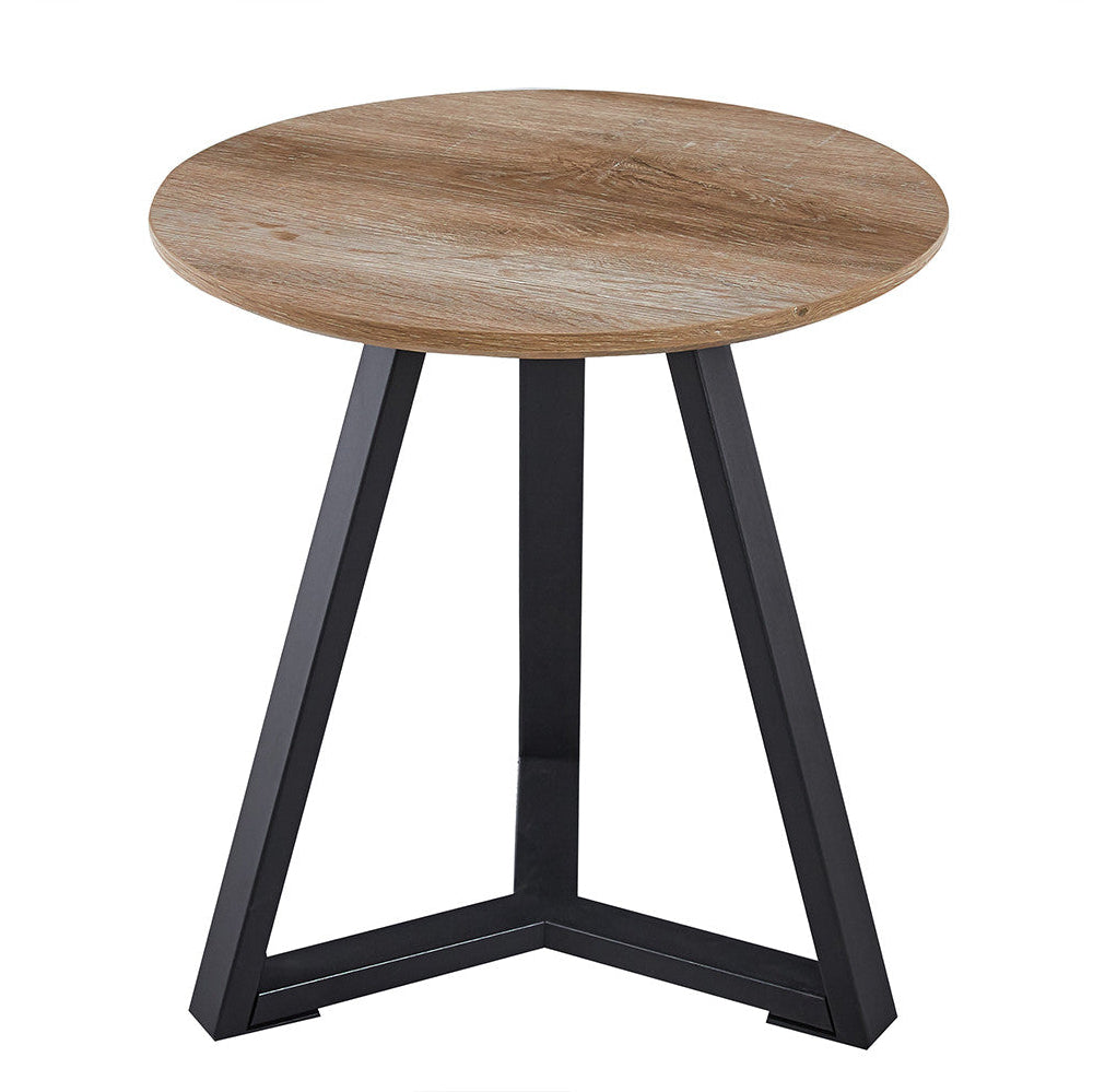 Arden old oak/black metal side table