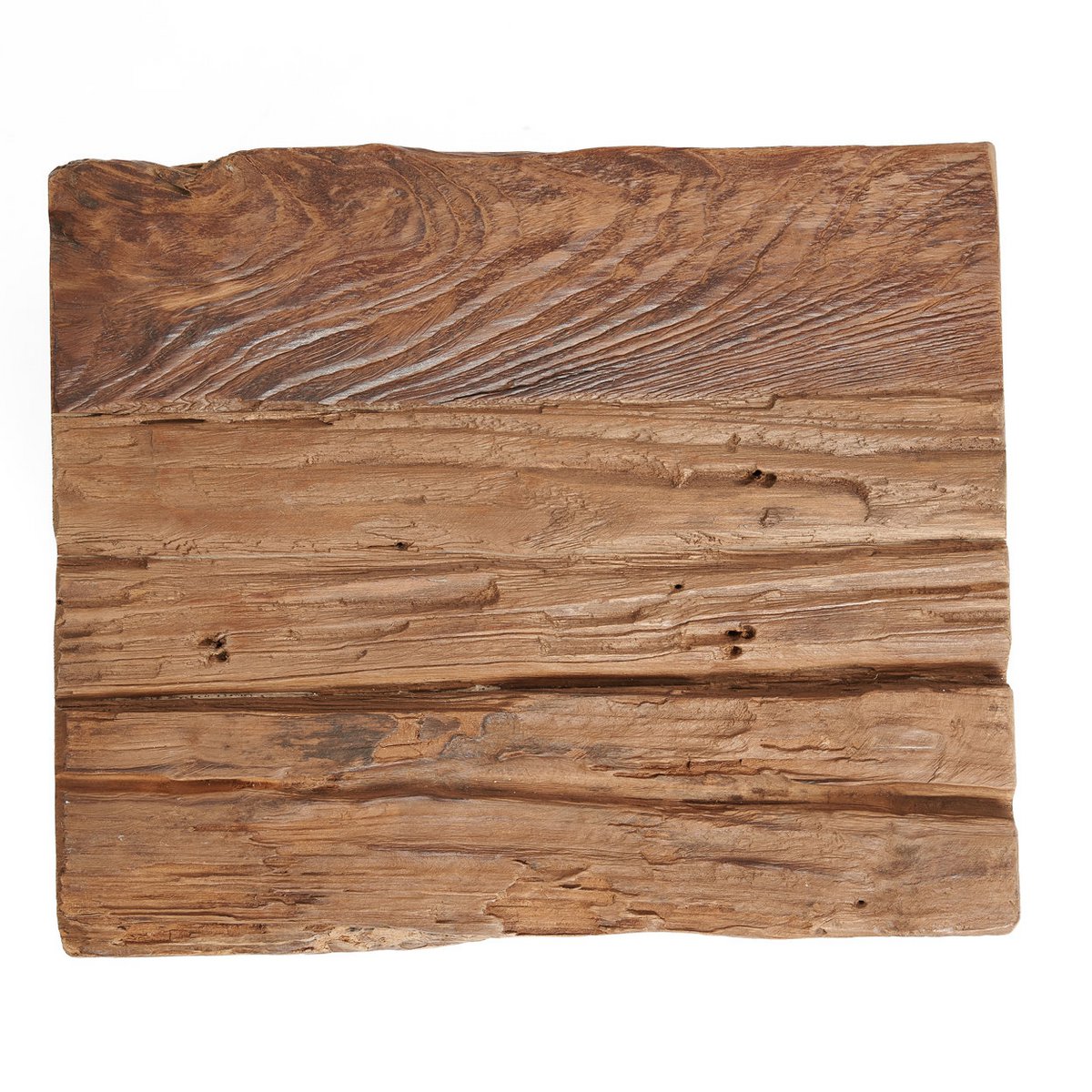 Yoke reclaimed teak stool – small