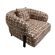 Curated Handmade Luxury Lounge Chair in Timeless Terracotta