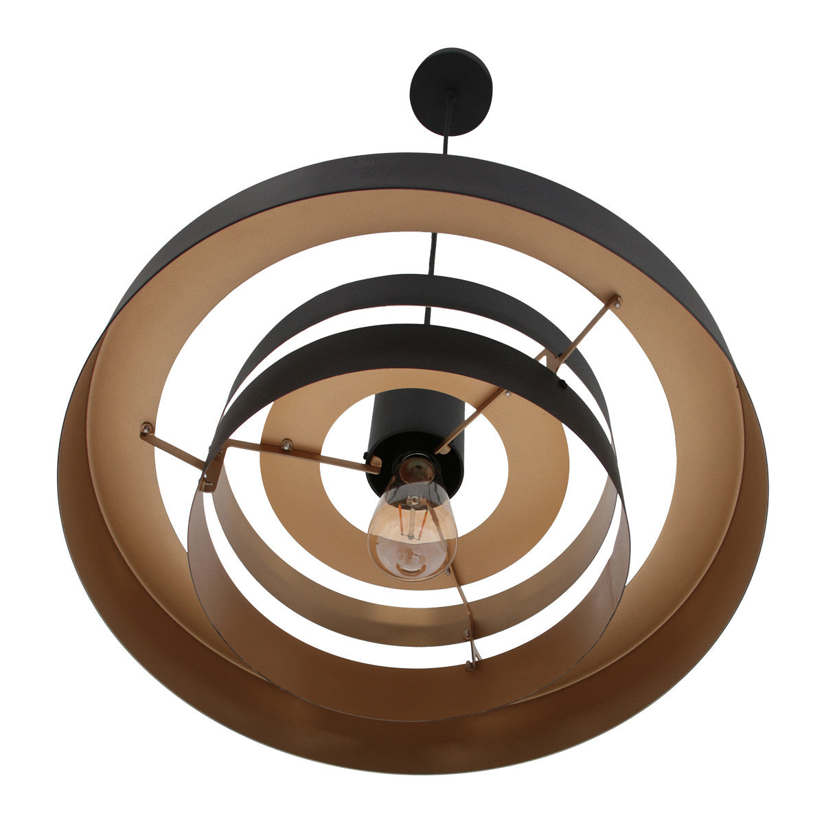 Aurelia black/gold metal pendant lamp