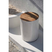 Mungurr wood natural white stool