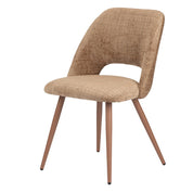 Elegant Hand-Finished Arc Chairs in Organic Caramel Tones