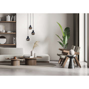 Handcrafted Luxury Pendant Light in Black and Gold Finish