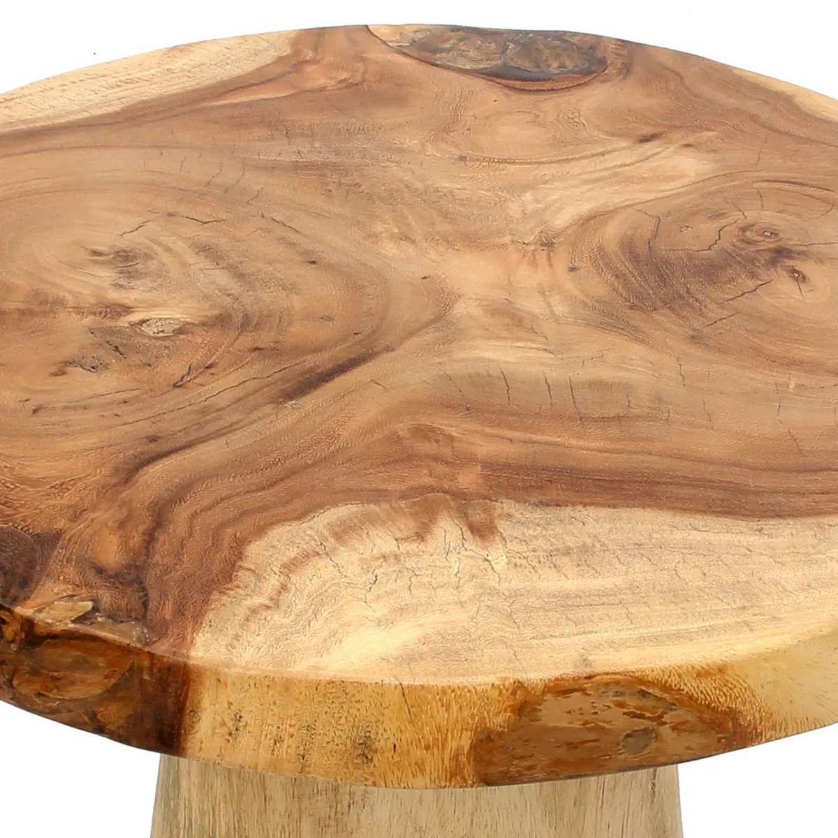 Handcrafted Luxury Timber Conic Side Table - Artisan Design