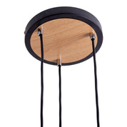 Handmade Black Metal and Glass Ceiling Lamp - Timeless Design