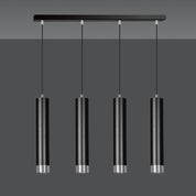 LYONN 4 Black Chrome Pendant Lamp