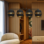 LUNOR 4 Black Gold Pendant Lamp