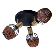 Luxury Handmade Artisan Ceiling Rondel in Black and Gold