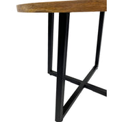 Handcrafted Luxury Round Coffee Table with Artisan Metal Frame