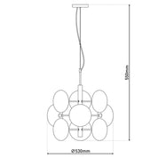 Timeless Luxury Handmade Pendant Light in Amber Glass Design