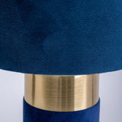 Handcrafted Gold & Blue Table Lamp – A Touch of Timeless Elegance