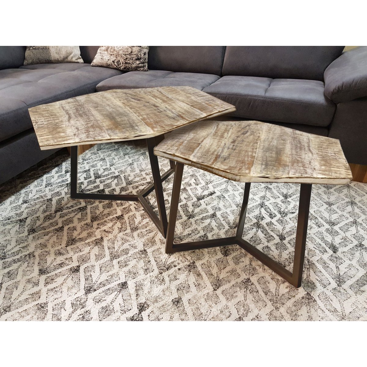 Timeless Luxury Handmade Coffee Table Set (2 pcs)