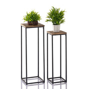 Flower columns Set B 25 and 20 H 78 and 67 cm flowers stool peru plant stand square