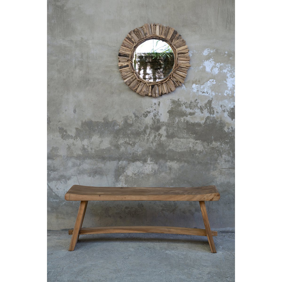 Handcrafted Luxury Suar Bench - Timeless Artisan Design