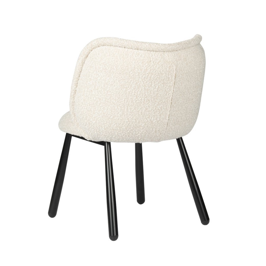 Elegant Hand-Finished Panda Chair Set in Serene White Pearl