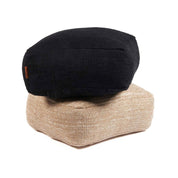 Comfy beige cotton pouf