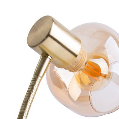 Amber glass table lamp