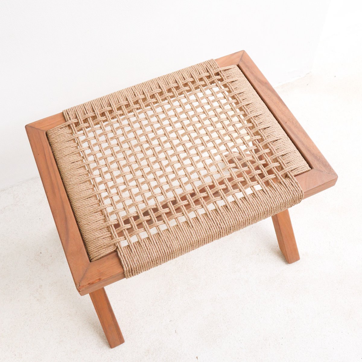 Eco cross brown wood stool
