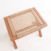Eco cross brown wood stool