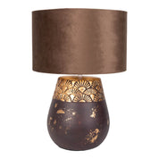 Handcrafted Luxury Ceramic Table Lamp in Beige and Gray