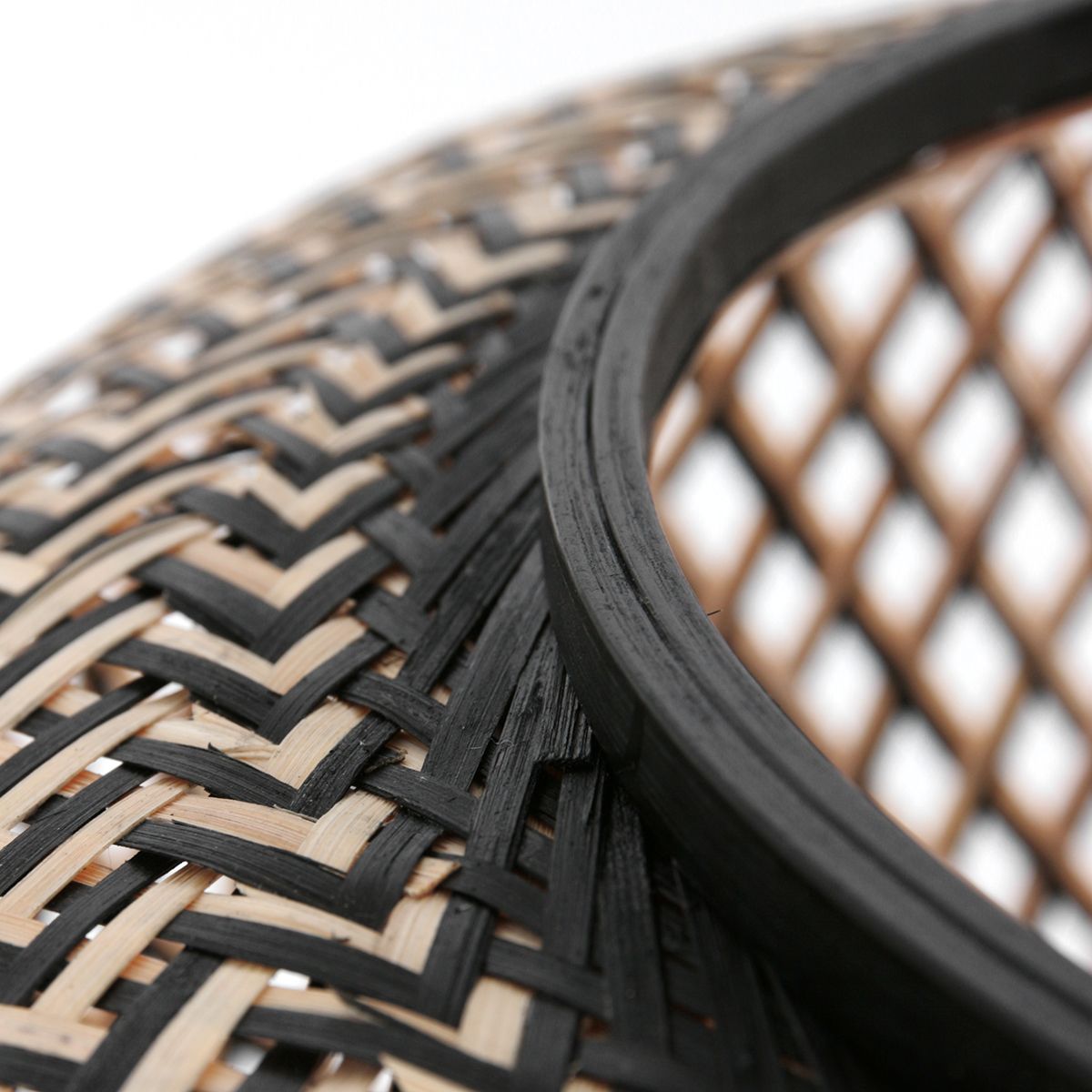 Kairo beech/black bamboo pendant lamp