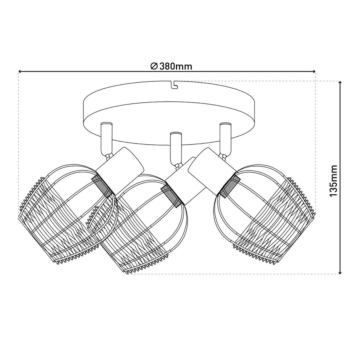 Luxury Handmade Artisan Ceiling Rondel in Black and Gold