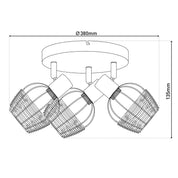 Luxury Handmade Artisan Ceiling Rondel in Black and Gold