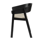 Elegant Minimalist Black Armchair Set, Hand-Finished Craftsmanship