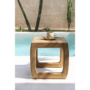 Symi reclaimed teak stool