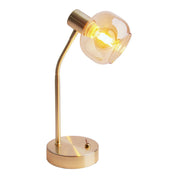 Timeless Artisan Crafted Luxury Table Lamp in Amber Glass