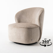 Draaifauteuil Elodie loris beige