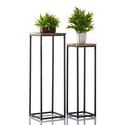 Flower columns Set B 25 and 20 H 78 and 67 cm flowers stool peru plant stand square