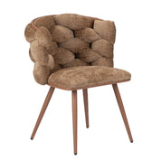 Hand-Finished Caramel Rock Chairs - Elegant Minimalist Design
