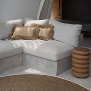 Umiko spiral teak stool