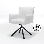 Focus armstoel - Stof Oasis Natural - draaivoet zwart