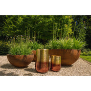 Handcrafted Two Tone Brass Planter - Timeless Artisan Design